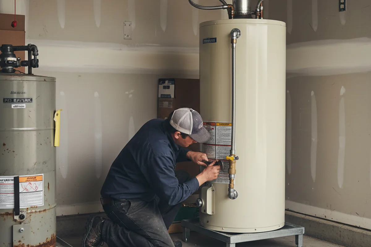 Water heater and shutoff valve replacement in Hampton Bays