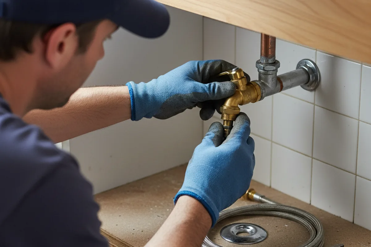 Shutoff valve and fitting work during Well Pump Repair in Hampton Bays